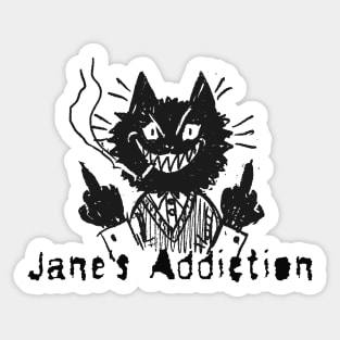 janes and the bad cat Sticker